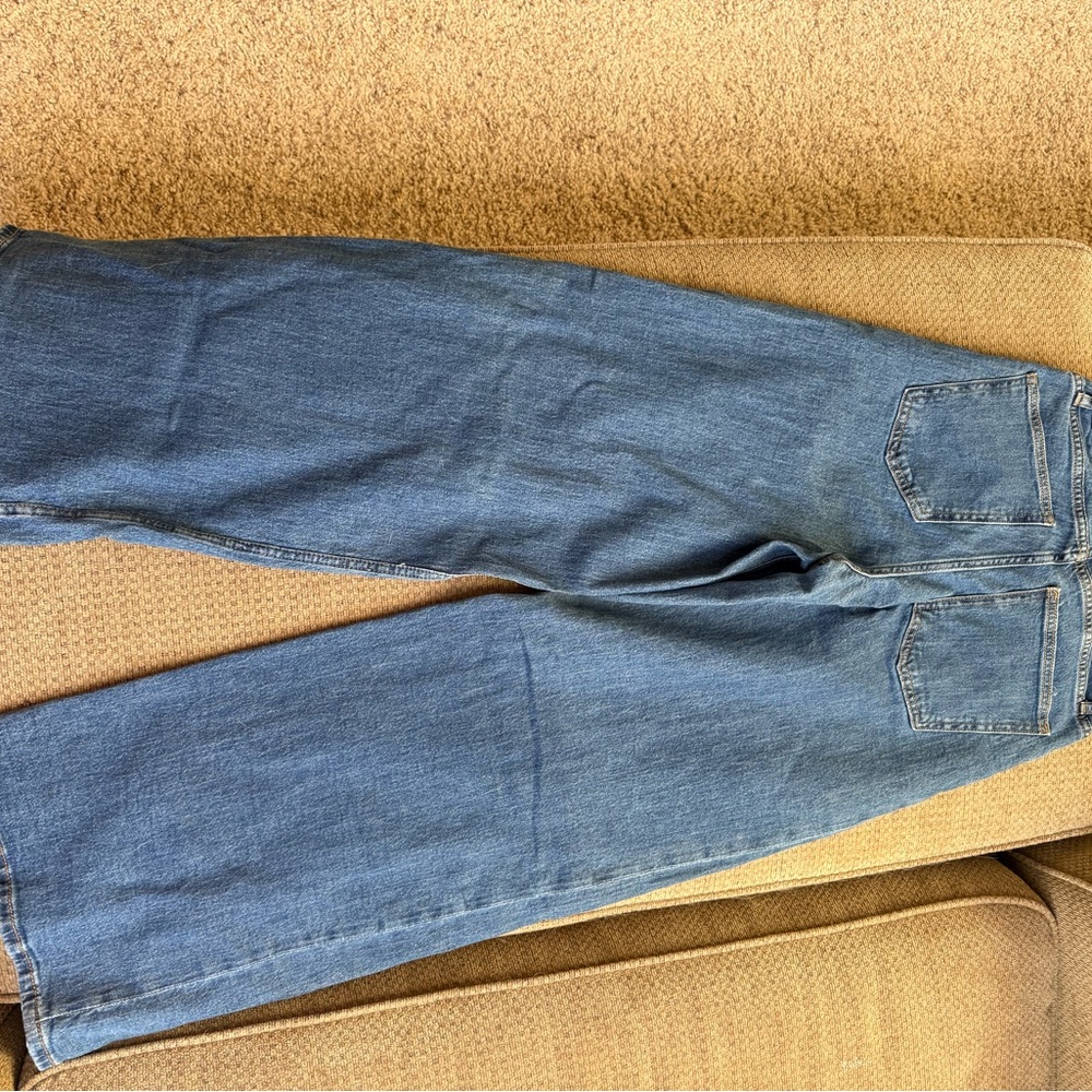 Wide Leg Blue Denim Jeans - Picture 4 of 4